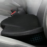 Memory Foam Car Seat Cushion, Wedge Shape Driver Lumbar Support, Height Lifting Pad for Hip Pain Relief