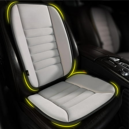 Memory Foam Car Seat Cushion with Back Support, 19"L x 1.2"W x 20"H