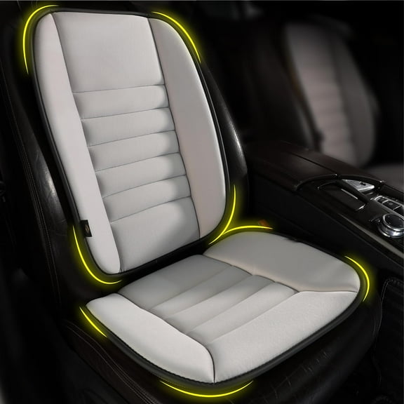 Memory Foam Car Seat Cushion with Back Support, 19"L x 1.2"W x 20"H
