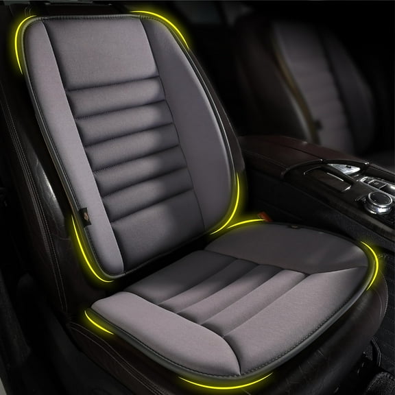 Memory Foam Car Seat Cushion with Back Support, 19"L x 1.2"W x 20"H