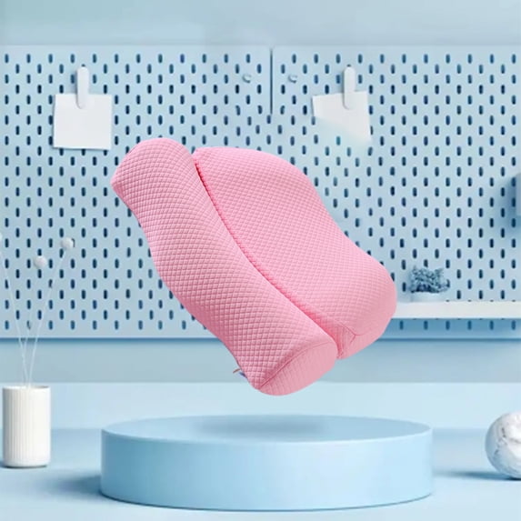 Memory Foam Cervical Pillow - Ergonomic Neck Support for Pain Relief - Orthopedic Design (20.47x13.77x4.33in) Pink