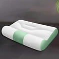 thumbnail image 1 of Memory Foam Cervical Pillow for Neck Pain Relief - Orthopedic Contour Pillow for Side/Back/Stomach Sleepers, Ergonomic Support for Spine Alignment (Green), 1 of 7
