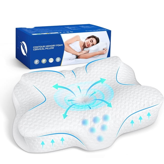 Memory Foam Cervical Pillow Side Sleeper Pillow Neck Back Shoulder