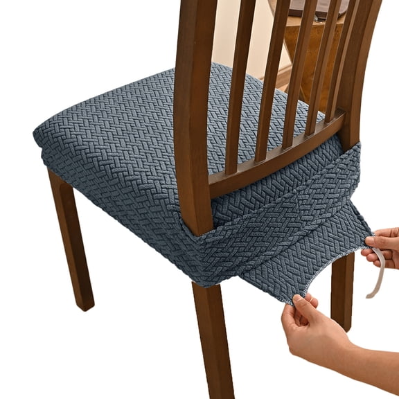 Memory Foam Chair Cushion Slipcover With Slip proof Silicone Particles Bottom Polyester Fabric For Seats 40-50cm