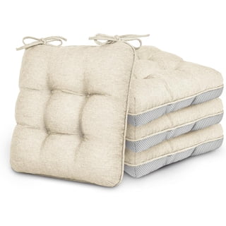 Memory Foam Chair Cushions Set of 4, Outdoor/Indoor Chair Pads for Dining Chairs 4 Pack, Seat Cushions for Kitchen, Dining Room, Office, Patio Chairs, 15.5"x15.5"x3.5"