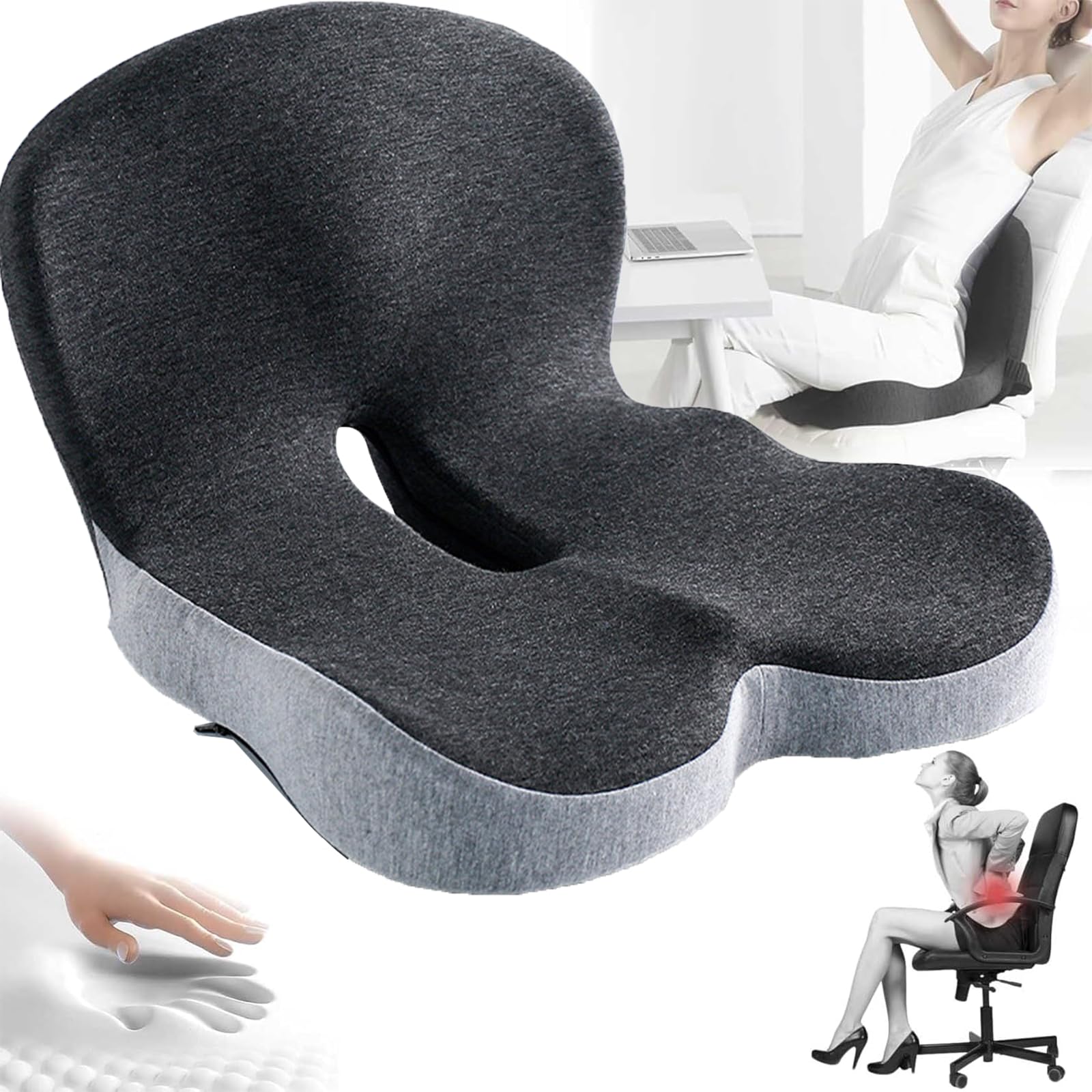 Memory Foam Coccyx Cushion Office Chair Pressure Relief Sciatica Tailbone Pain Relief For Long Sitting Office Chair Gaming Chair Car Seat Upgrade: A Straightforward Review