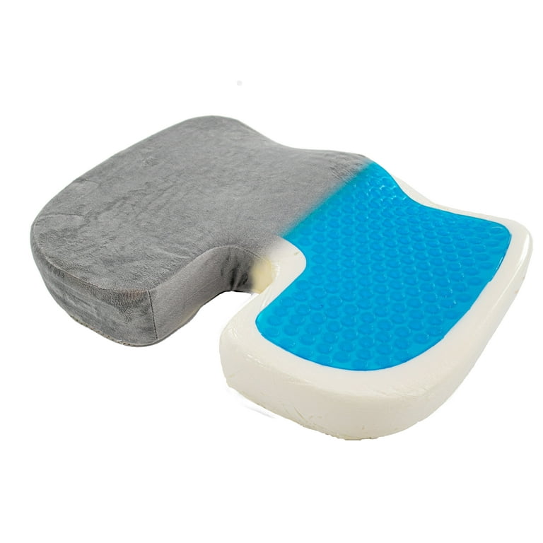 Memory Foam Cooling Gel Seat Cushion Enhanced Orthopedic Contour