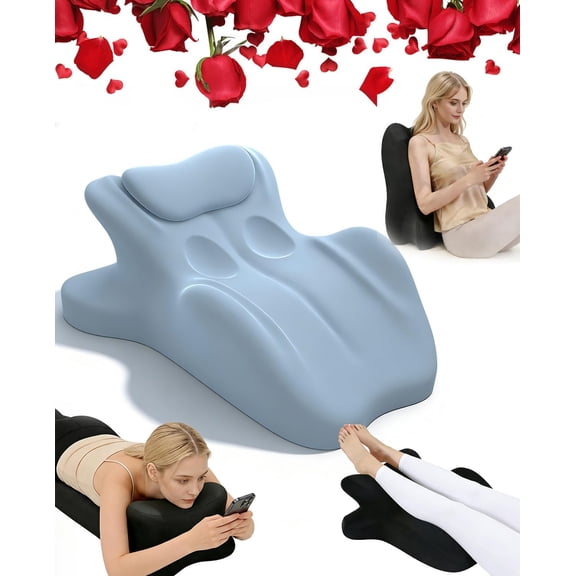 Memory Foam Couples Pillow,Moodie Pillow, 27° Degree Pillow, Wedge Pillow Enjoy Again, Hip & Back Support Instantly, Multi-Purpose Memory Foam Comfort Discreet Wedge Pillow