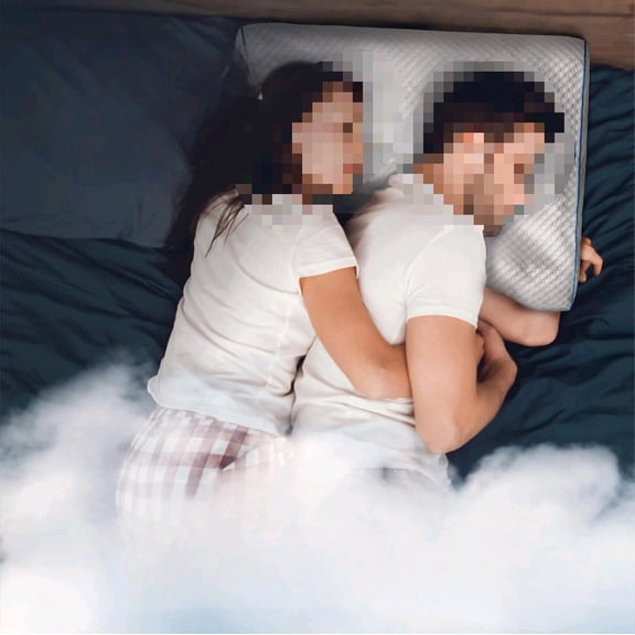 Memory Foam Cuddle Pillow - Ergonomic Anti Pressure Couples Pillow with Arm Hole - Great for Cuddling, Neck & Shoulder Pain$$Bedding