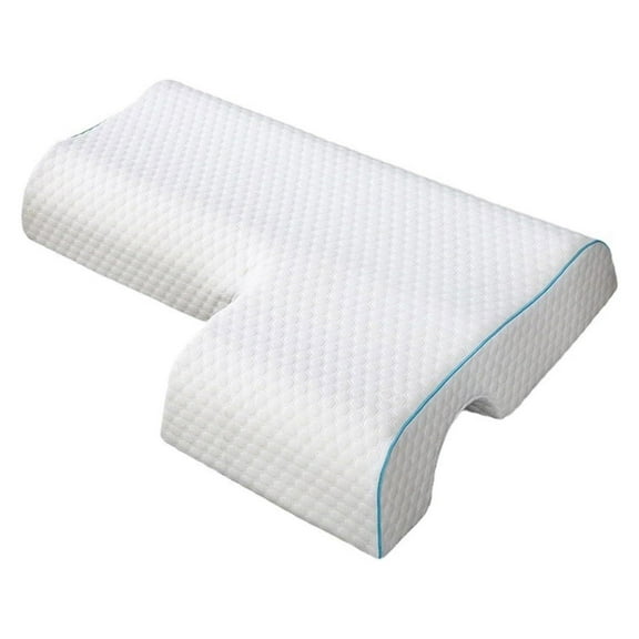Memory Foam Cuddle Pillow, Shoulder Pillow for Side Sleepers, Arm Pillow with Arm Hole for Sleeping, Side Sleeper Pillow for Arm Pressure Relief with Breathable Pillowcase, 27.2x19.3"