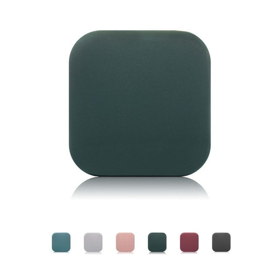 Memory Foam Cushion Breathable Chair Stool Pad Detachable Washable Seat Cushion With Zipper For Dining Room Home Office Chair-35x35x3cm(14x14x1inch)-Dark green