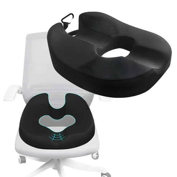 Memory Foam Cushion Cherished Comfort Donut-shaped Seat Padding for Tailbone Relief & Postpartum Support,Sciatica, Prostate Issues, Soft Perineum Surgery Aid, and Pregnancy Comfort