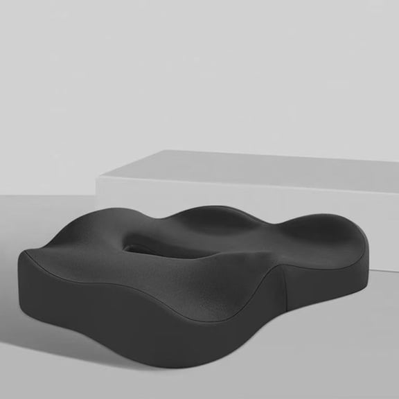 Seat Cushion Cozival Memory Foam Seat Cushion for Long Sitting Comfort - Ergonomic Hip & Back Support Pad for Office, Driving & Gaming, Pressure Relief & Posture Care, Memory Foam Pad, Black