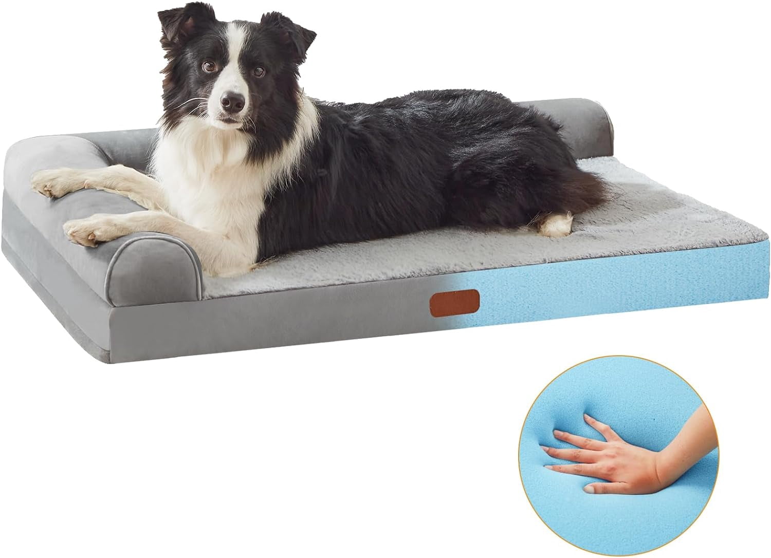 Photo inspiration: Visual Reference: Memory Foam Dog Bed For Large Dogs L Shaped Orthopedic