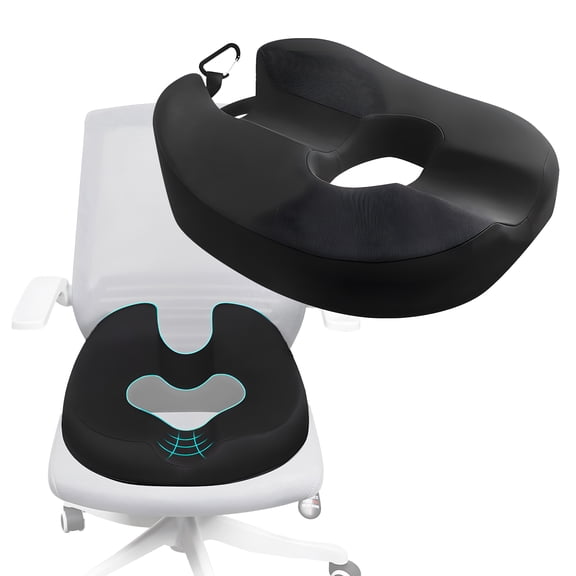 Memory Foam Donut Pillow Chair Cushion – Effective Relief for Tailbone, Sciatica, & Postpartum Pain,Prostate Support, Pregnancy, Surgery Recovery, & Pressure Sores
