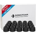 thumbnail image 1 of Memory Foam Earbud Tips - Premium Noise Isolation, Replacement Foam Earphone Tips, 20 Pack for in Ear Headphone Earbuds (SF2 Medium, Black), 1 of 3