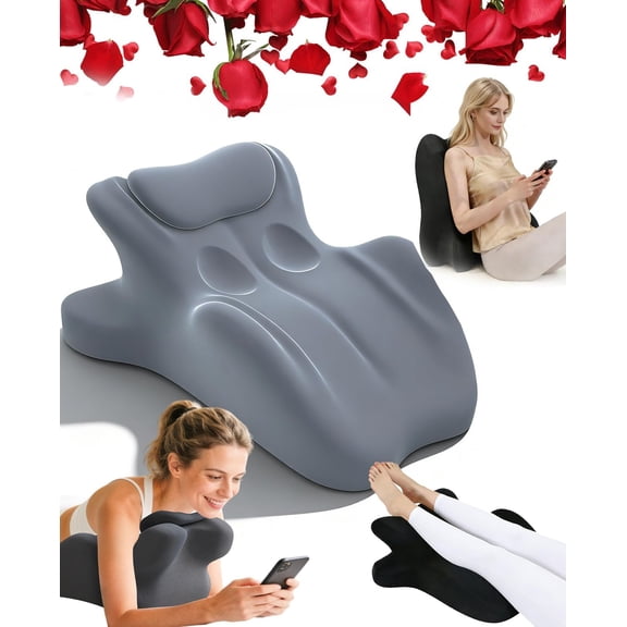 Memory Foam Ergonomic Wedge Intimacy Pillow,27°Angled Support Cushion for Sleeping,Reading & Prone Positions Multi-Functional Rest Pillow for Neck,Waist & Back Pain Relief Washable Cover