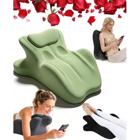 Memory Foam Ergonomic Wedge Intimacy Pillow,27°Angled Support Cushion for Sleeping,Reading & Prone Positions Multi-Functional Rest Pillow for Neck,Waist & Back Pain Relief Washable Cover