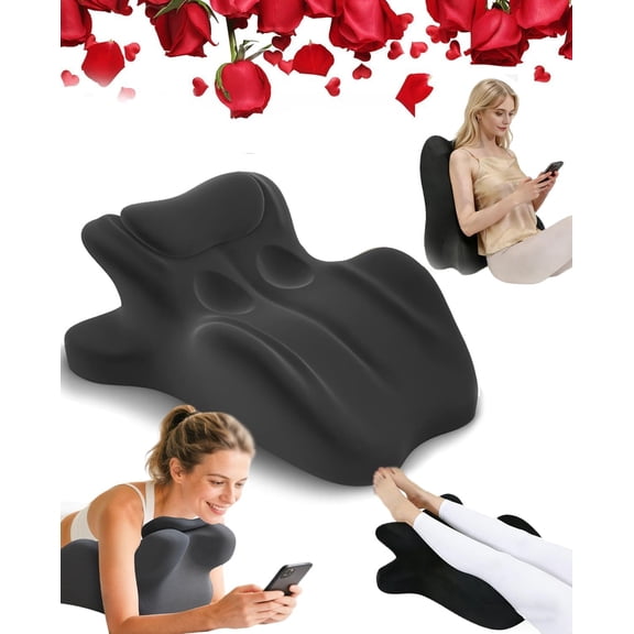 Memory Foam Ergonomic Wedge Intimacy Pillow,27°Angled Support Cushion for Sleeping,Reading & Prone Positions Multi-Functional Rest Pillow for Neck,Waist & Back Pain Relief Washable Cover