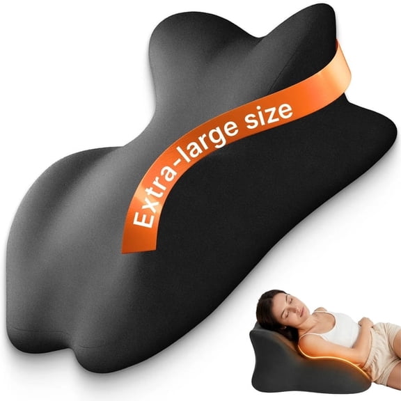 Memory Foam Ergonomic Wedge Pillow Prone Support Orthopedic Pillow for Sleeping, Reading & Back Relief with Removable Cover- Extra-Large Size Body Pillow