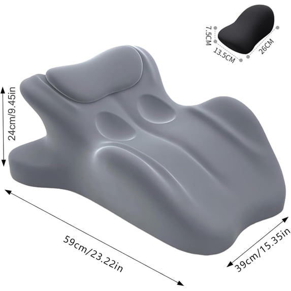 Memory Foam Ergonomic Wedge Pillow for Reading & Back Support, 27 ° Angle Contoured Cushion for Sitting or Lounging, Multi-Functional Leg Rest and Lumbar Support Pillow