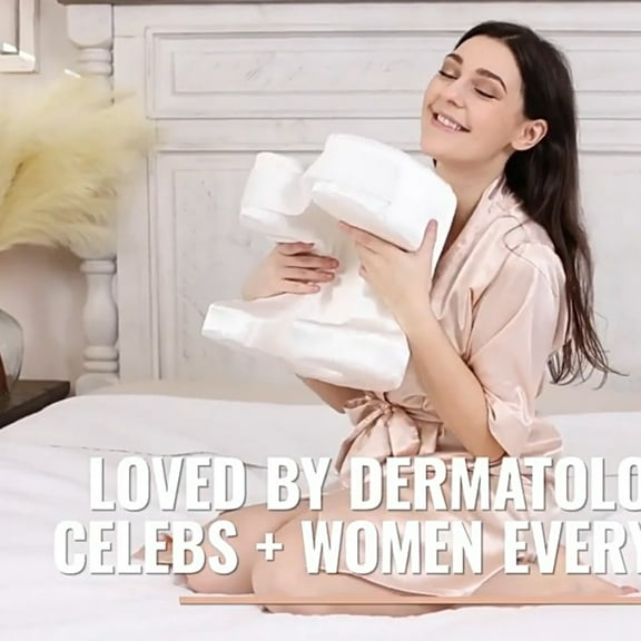 Memory Foam Face Pillow For Back Sleepers, Reduces Wrinkles Oil Transfer, Silk Cover