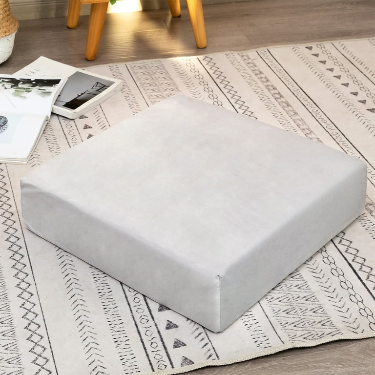 Memory Foam Floor Pillow Thick Square Floor Cushion for