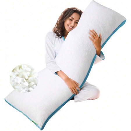 Memory Foam Full Body Pillow - Firm Support Extra Long Pillow for Adults, Side/Back/Stomach Sleepers & Pregnancy