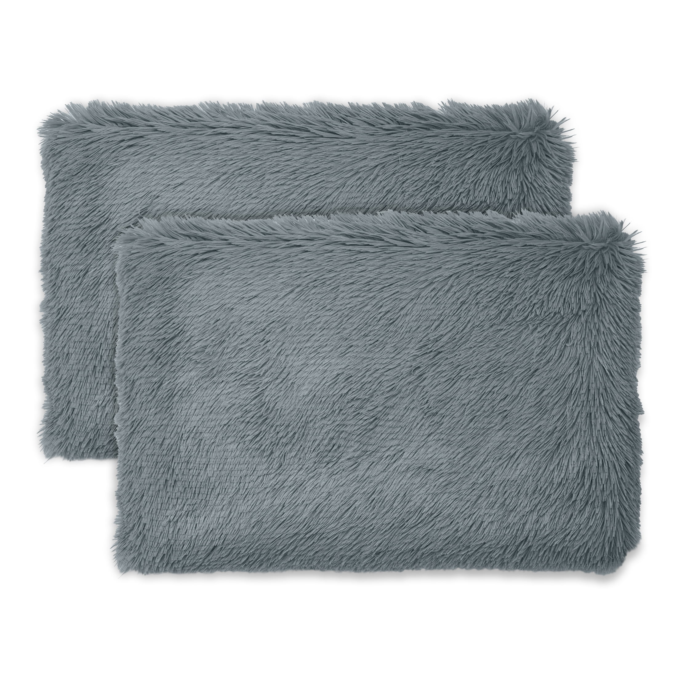 Gray Memory Foam Pillow Set with Snuggle Cover, Standard/Queen