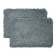 Memory Foam Fun Pillow Huggy Collection with Snuggle Cover, Standard/Queen, Gray, 2 Pack