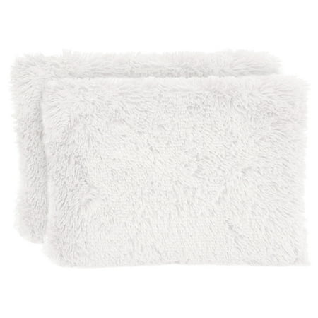 Memory Foam Fun Pillow Huggy Collection with Snuggle Cover, Standard/Queen, White, 2 Pack