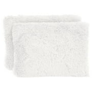 Memory Foam Fun Pillow Huggy Collection with Snuggle Cover, Standard/Queen, White, 2 Pack