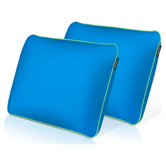 Memory Foam Fun Pillow with Cool-to-the-Touch Cover, Standard/Queen, Cosmic Blue, 2 Pack