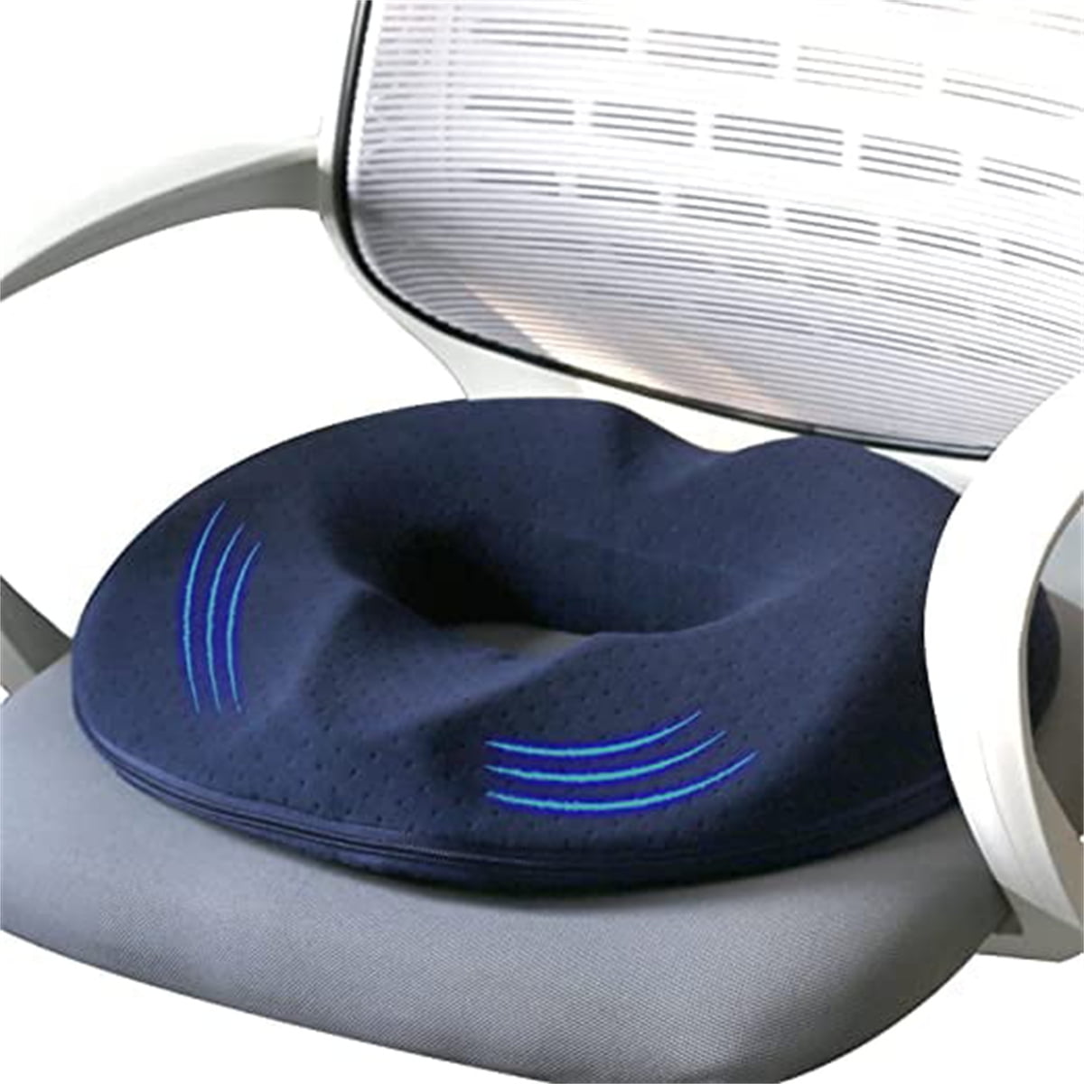 Blue Donut Seat Foam Cushion Pillow Helps Ease Tailbone Pain, Hemorrhoid,  Bed Sore, Pregnancy etc.