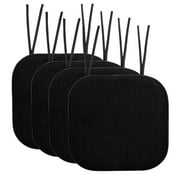 Memory Foam Honeycomb Non-Slip Back Chair Cushion Pad with Ties 2, 4, 6 or 12 Pack