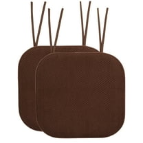 Memory Foam Honeycomb Non-Slip Back Chair Cushion Pad with Ties 2, 4, 6 or 12 Pack