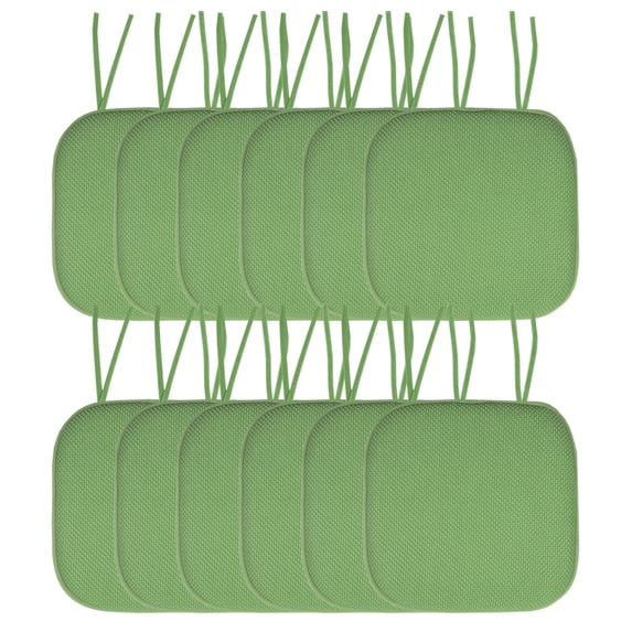 Memory Foam Honeycomb Non-Slip Back Chair Cushion Pad with Ties 2, 4, 6 or 12 Pack