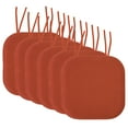 thumbnail image 1 of Memory Foam Honeycomb Non-Slip Back Chair Cushion Pad with Ties 6 Pack Rust, 1 of 4