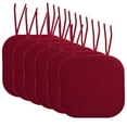 thumbnail image 1 of Memory Foam Honeycomb Non-Slip Back Chair Cushion Pad with Ties 6 Pack Wine, 1 of 6