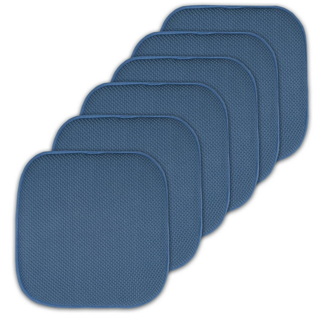 Memory Foam Honeycomb Non-Slip Back Chair/Seat 16" x 16" Cushion Pad 6 Pack
