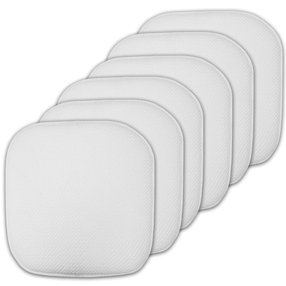 Memory Foam Honeycomb Non-Slip Back Chair/Seat 16" x 16" Cushion Pad 6 Pack
