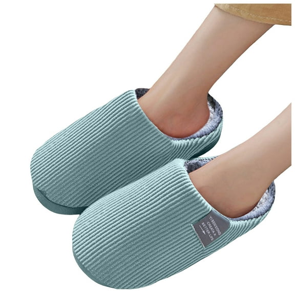 Memory Foam House Slippers for Women Comfort Indoor Outdoor Warm Anti-Skid Slip on Shoes Winter Slides