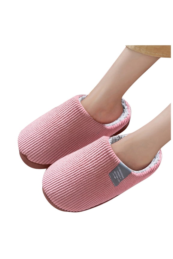 Memory Foam House Slippers for Women Comfort Indoor Outdoor Warm Anti-Skid Slip on Shoes Winter Slides