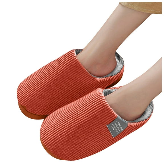 Memory Foam House Slippers for Women Comfort Indoor Outdoor Warm Anti-Skid Slip on Shoes Winter Slides