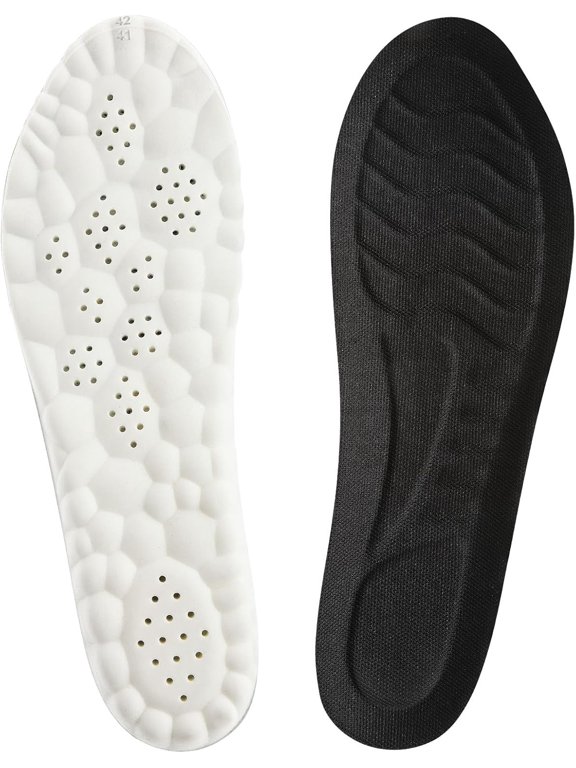 Memory Foam Insoles For Men And Women, Comfort Insoles With Arch Replacement Massage Insole For Trainers, Sneakers, Soprts Shoes, Work Boots, Black(M: UK 7/7.5 W: UK 6.5/7)
