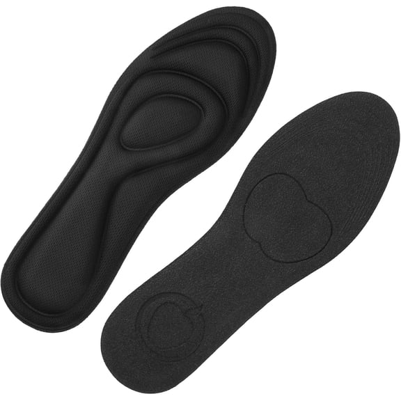 Memory Foam Insoles For Women Men Shoe Insoles Replacement Shoe Inserts Cushioned Inner Soles Providing Excellent Shock Absorption And Cushioning For Foot Pain (5.5-7UK Women-Black)