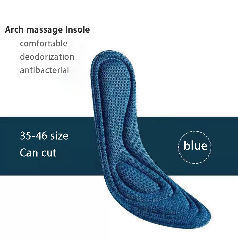 Memory Foam Insoles for Shoes Men Women Nano Antibacterial Massage ...