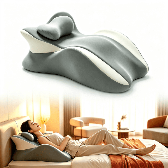 Memory Foam Intimacy Pillow, 27 Degree Ergonomic Incline Pillow for Multi-Position Support, Prone Reading and Leg Elevation