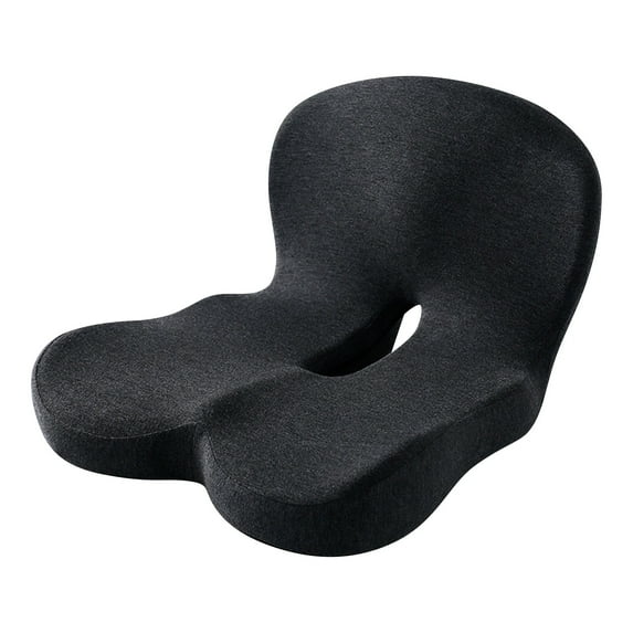 Memory Foam L-Shaped Integrated Seat Cushions for Car Truck Driver Ergonomic L Shape Cushion Sciatica Back Pain Relief Office Chair Butt and Back Support Pillow Long Driving Booster Seat B