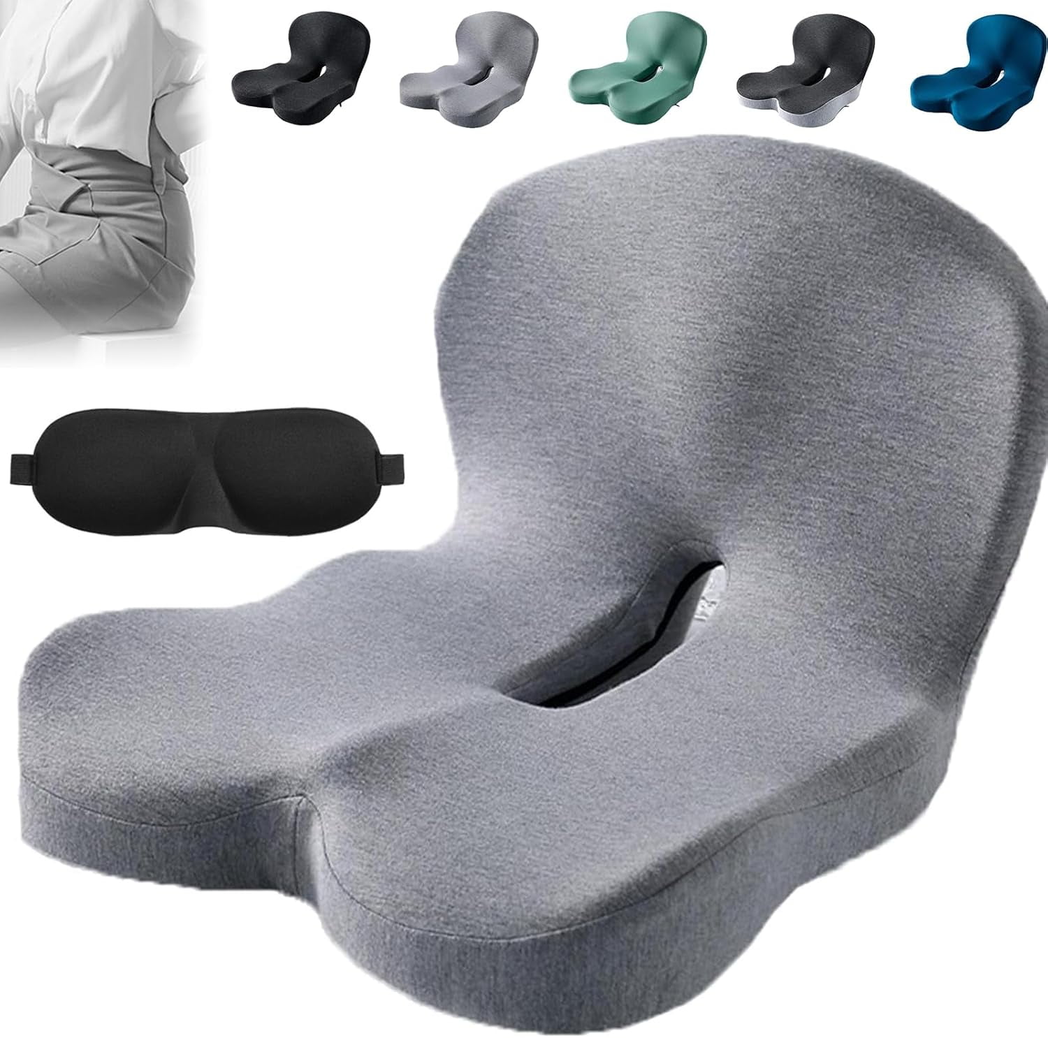 Memory Foam L-Shaped Integrated Seat Cushions, Back And Seat
